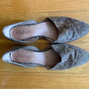 Madewell Women's Calf Hair Open Flats size 10